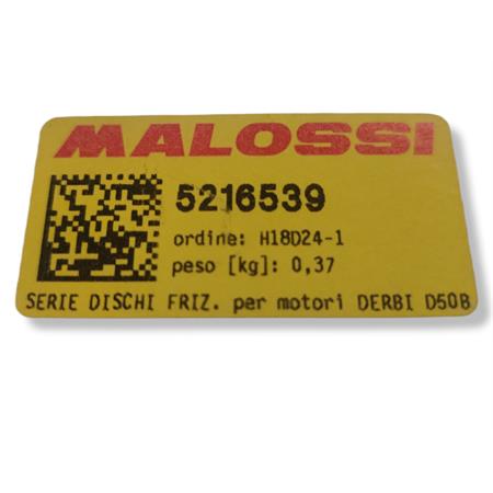 Serie dischi frizione Malossi racing per motori Derbi EBS050, EBD050, D50B0 e D50B1 completo di molle rinforzate, ideale per motori elaborati, ricambio 5216539