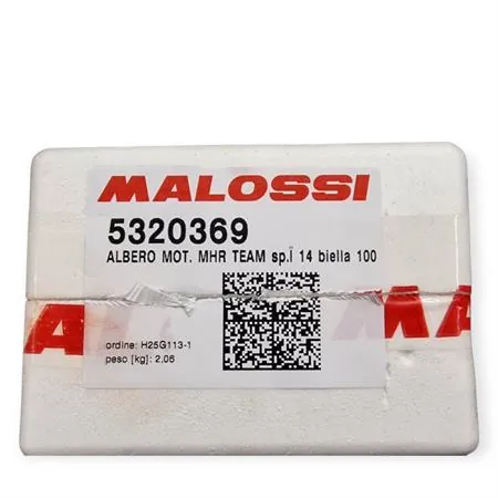 Albero Motore Malossi MHR Team Spinotto 14 Biella 100 mm corsa 47 mm per utilizzo con cilindri Malossi 100 cc – Codice 5320369 – Compatibile Piaggio, Aprilia, Gilera e Derbi scooter