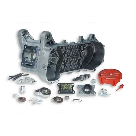 Carter motore Malossi MHR C-ONE per montare cilindri flangiati e non su scooter con motore Minarelli orizzontale raffreddati a liquido, ricambio 5716654