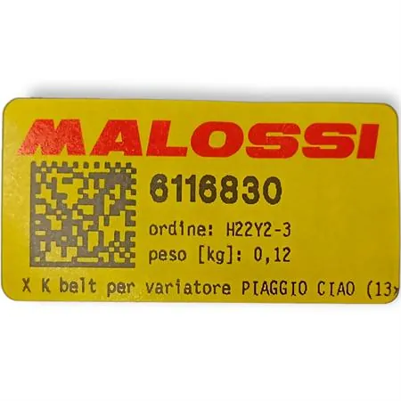 6116830 X k belt per variatore piaggio ciao  ricambio 6116830