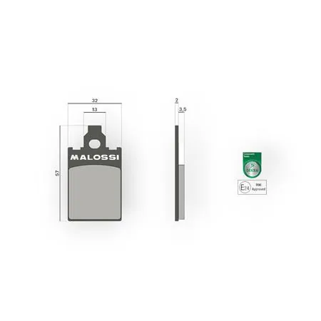 Pastiglie freno Malossi Brake pads omologate con mescola semimetallica per utilizzo urban e semi sportivo, ricambio 6215050BB