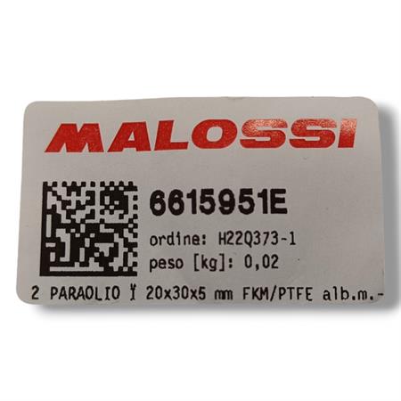 Coppia paraolio Malossi in viton marrone con misura 20x30x5 mm fkm/ptfe specifici per albero motore scooter, ricambio 6615951E