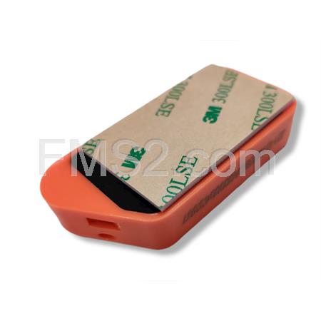 Contaore digitale di colore arancione con attivazione a vibrazione e conteggio parziale resettabile per applicazioni varie, ricambio AT2210A