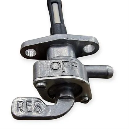 Rubinetto benzina con riserva Motocross Marketing AV2316 per KTM, Beta, Husaberg, Husqvarna - Interasse fori 34mm