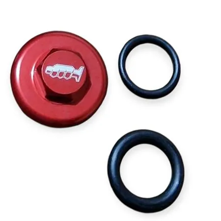 Tappo carico olio M20 X 2,5 mm anodizzato rosso con chiave da 13 mm specifico per FANTIC, HONDA, KAWASAKI e YAMAHA, ricambio AV3000R