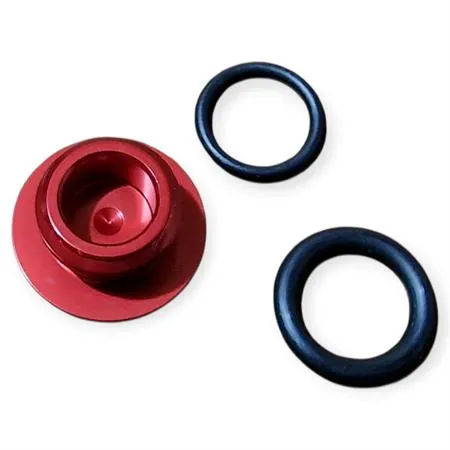 Tappo carico olio M20 X 2,5 mm anodizzato rosso con chiave da 13 mm specifico per FANTIC, HONDA, KAWASAKI e YAMAHA, ricambio AV3000R