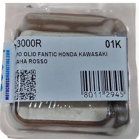 Tappo carico olio M20 X 2,5 mm anodizzato rosso con chiave da 13 mm specifico per FANTIC, HONDA, KAWASAKI e YAMAHA, ricambio AV3000R