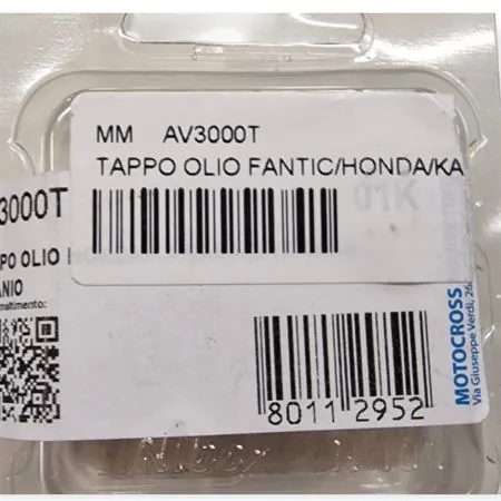 Tappo carico olio M20 X 2,5 mm anodizzato titanio con chiave da 13 mm specifico per FANTIC, HONDA, KAWASAKI e YAMAHA, ricambio AV3000T