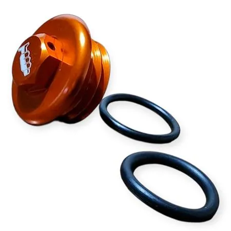 AV3002A Tappo carico olio M24 X 3 mm anodizzato arancione con chiave da 13 mm specifico per KTM, GAS GAS, HUSQVARNA, HUSABERG, VENT e SHERCO