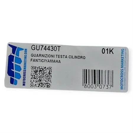 GU74430T Guarnizioni testa cilindro Yamaha YZ 125 prodotti dal 1994 fino al 2025 e Fantic XE e XX prodotti dal 2021 fino al 2025