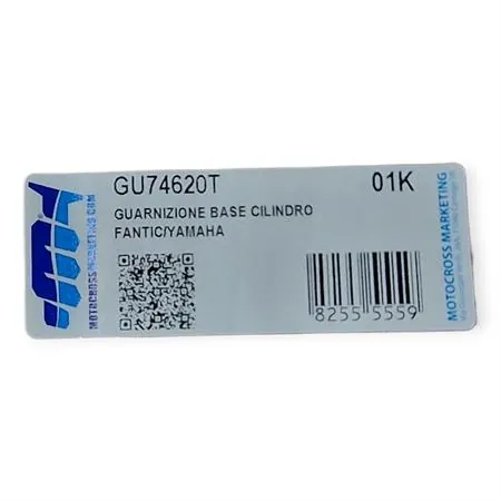 GU74620T Guarnizione basamento cilindro Yamaha YZ 125 prodotti dal 2022 fino al 2025 e Fantic XE prodotti dal 2023 fino al 2024 e XX 125 prodotti dal 2022 fino al 2024