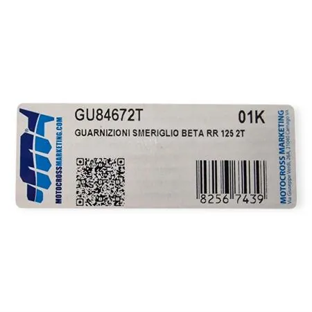 GU84672T Serie guarnizioni smeriglio per BETA RR 125 2T prodotti dal 2018 e RR 200 2T prodotti dal 2019