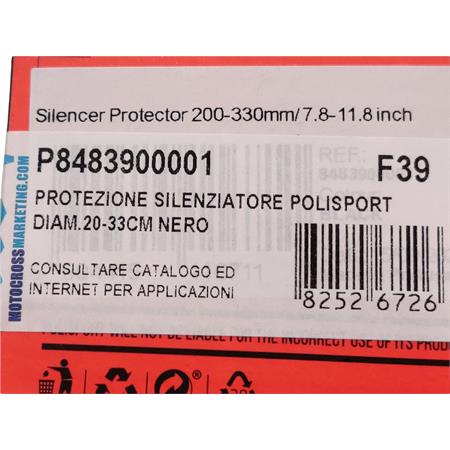 Protezione silenziatore polisport ø20-33, ricambio P8483900001