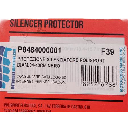 Protezione silenziatore polisport ø34-40, ricambio P8484000001
