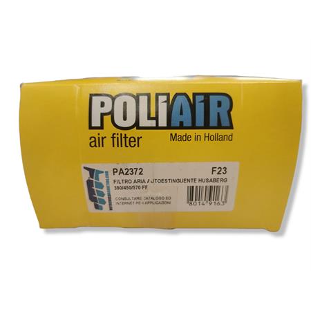 Filtro aria autoestinguente POLIAIR a triplo strato ignifugo specifico per moto Husaberg 390 FE, 450 FE, 570 FE prodotte dal 2009 fino al 2012, ricambio PA2372