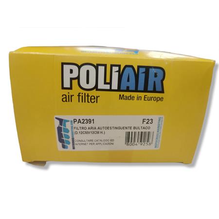 Filtro aria autoestinguente poliair bult, ricambio PA2391
