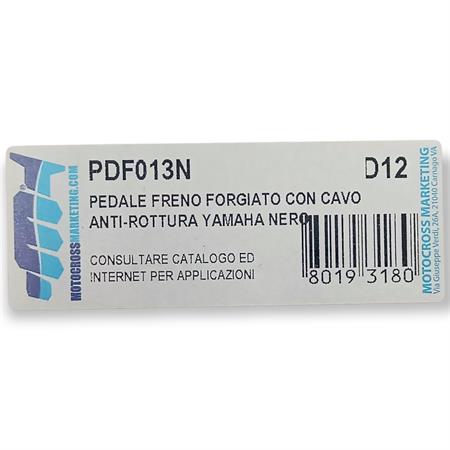 Pedale freno forgiato con cavo anti-rott, ricambio PDF013N