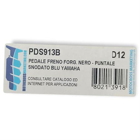 Pedale freno forgiato nero puntale snoda, ricambio PDS913B