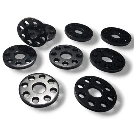 Rondelle in alluminio alleggerite anodizzate nero ø interno 6 mm, ø esterno 18 mm e spessore 2 mm - confezione da 10 pezzi, ricambio VT2105N