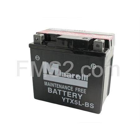 Batteria Minarelli YTX5L-BS 12 Volt - 4 Ah, ricambio 0012380