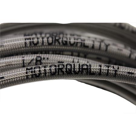 Tubo freno aeronautico Allegri in treccia metallica con rivestimento in pvc di colore trasparente per impianti freno venduto al decimetro (Motorquality), ricambio 06403510