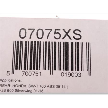 Pastiglie freno Brembo posteriori sinterizzate, ricambio 07075XS