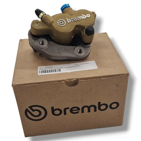 Pinza freno Brembo anteriore flottante serie oro per Husqvarna SMS/SMR/SM/WR/WRE/TC/CR/TE con 2 Pistoncini Ø 28 mm e interasse di fissaggio 60 mm, ricambio 22520030