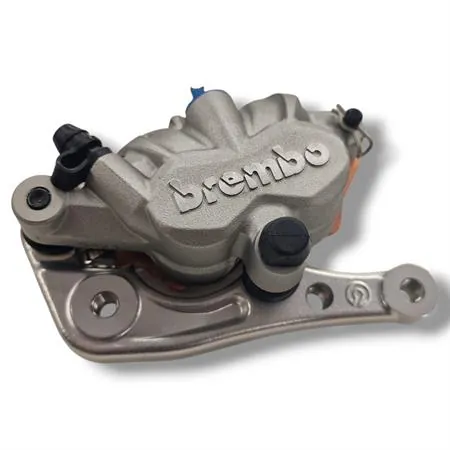 Pinza freno Brembo anteriore flottante silver 2 pistoncini Ø 24 mm con interasse di fissaggio 90 mm per enduro/cross/motard KTM, Gas Gas, Husqvarna, Sherco, Husaberg, ricambio 22A36013