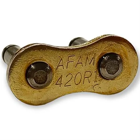 Catena ciclomotore e moto Afam passo 420 R1G e lunghezza 140 maglie, ricambio 428R1G140, ricambio 420R1G140