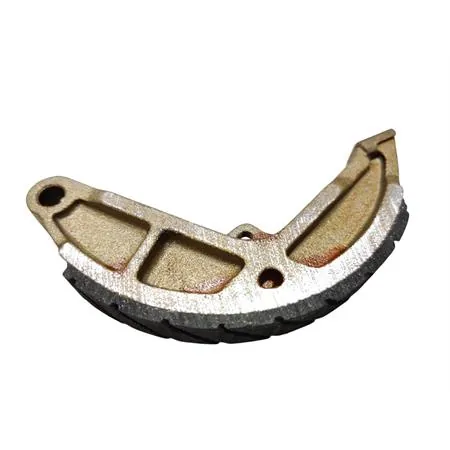 Ganascia freno a tamburo posteriore Newfren versione con tagli antiacqua, per ciclomotori Piaggio Ciao, Si, Grillo, Boxer, Boss, Bravo, SuperBravo, ricambio GF0190FTR