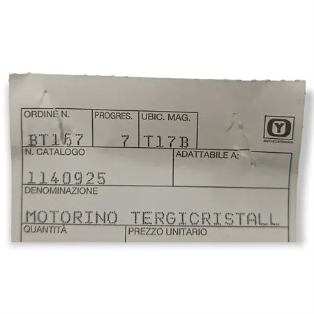 Motorino tergicristallo Piaggio Ape TM- P602 - P703 tipo originale, ricambio 1140925