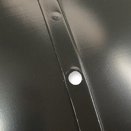 Parafango anteriore Faco in lamiera verniciato fondo nero per Piaggio Vespa PX 125, 150 e 200 prodotti fino alla serie Arcobaleno freno a tamburo, ricambio 1177497