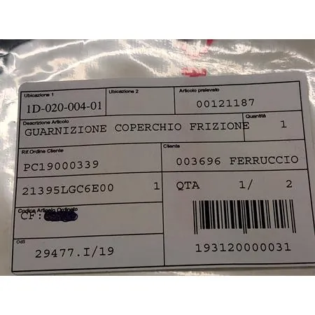 00121187 Guarnizione coperchio frizione kymco k 550