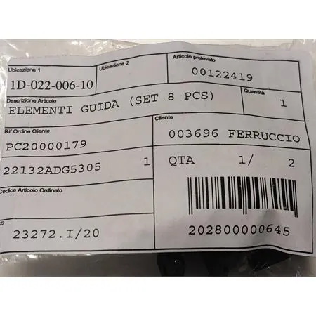00122419 Kit tasselli piattello guida rulli in kit da 8 pezzi originali per maxi scooter Kymco Xciting 400 euro 4 e Kymco AK 550