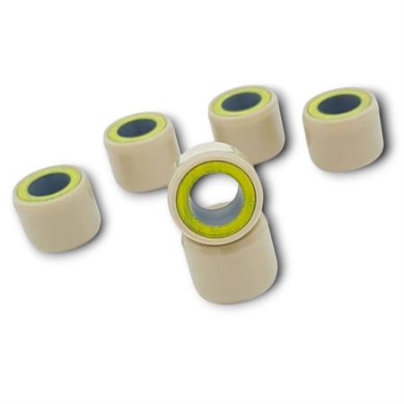 Kit 6 rulli variatore originali Kymco con dimensione 18 x 14 mm e peso da 11,0 grammi, ricambio 00122474