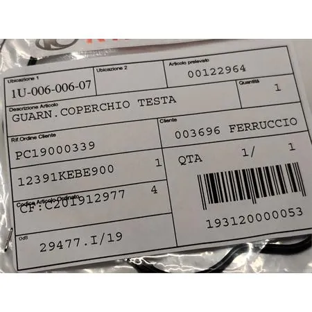 00122964 Guarnizione Or tenuta coperchio testa maxi scooter Kymco 125 e 200 cc con motore 4 tempi e raffreddati a liquido