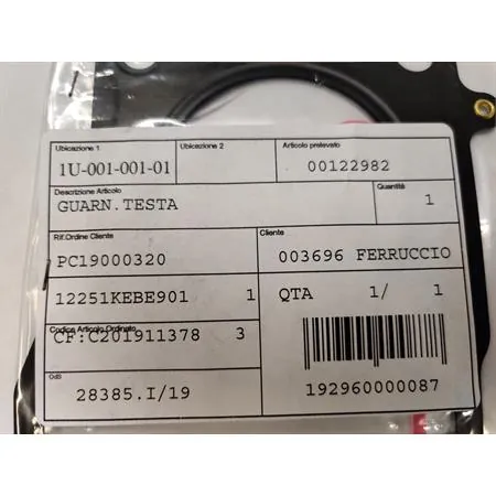 00122982 Guarnizione testa originale per maxi scooter Kymco 150 cc raffreddato a liquido B & W, Grand Dink, Dink, Dink LX, Dink Classic