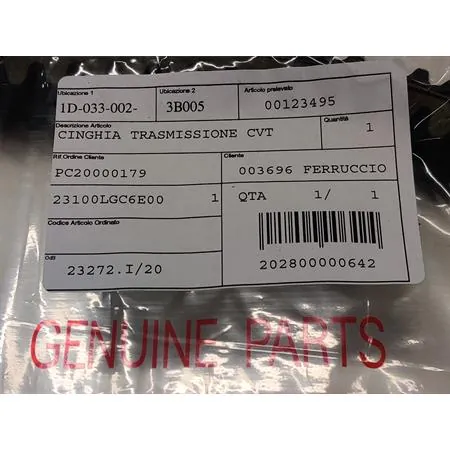 00123495 Cinghia trasmissione cvt originale per maxi scooter Kymco AK550 prodotti dal 2017 in poi