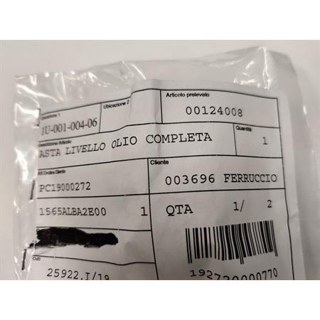 Asta livello olio completa, ricambio 00124008