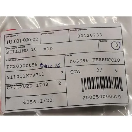 Rullino 10 per 10, ricambio 00128733