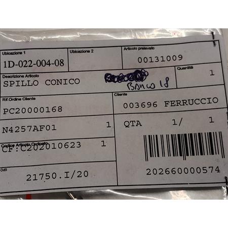 Spillo conico valvola a depressione carburatore originale maxi scooter Kymco B&W, People e Yup 250 cc 4 tempi, ricambio 00131009