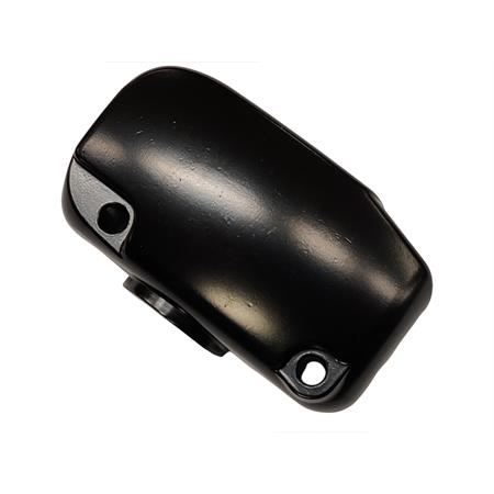 Coperchio posteriore comando devio fanali sinistro con filetto per attacco specchietto in alluminio di colore nero per scooter e maxi scooter Kymco Agility 50, 125, 150 e 200 cc, ricambio 00135046