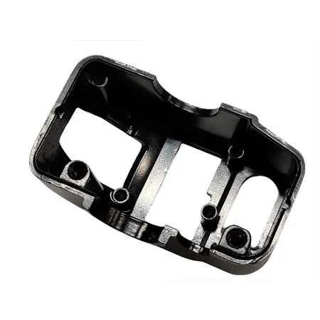 00135056 Coperchio anteriore comando devio fanali sinistro nudo senza pulsanti in alluminio di colore nero per scooter e maxi scooter Kymco Agility 50, 125, 150 e 200 cc