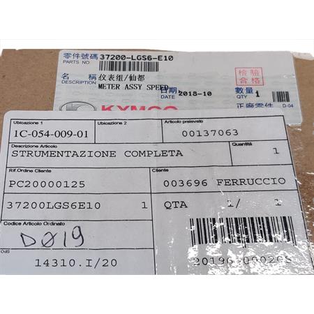 Strumentazione completa, ricambio 00137063