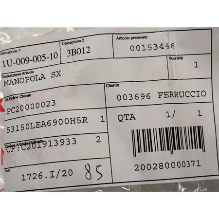 Manopola sx, ricambio 00153446