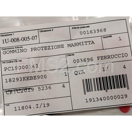 Gommino protezione marmitta, ricambio 00163968
