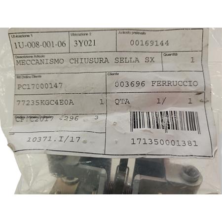 Meccanismo chiusura sella sx, ricambio 00169144