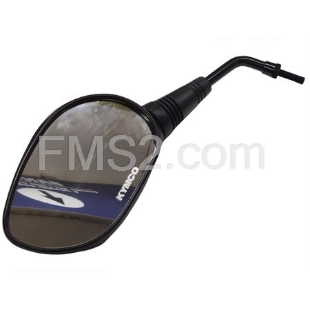 Specchietto retrovisore sinistro originale in plastica di colore nero per scooter Kymco Agility 50, 125, 150 e 200 cc 4 tempi, ricambio 00188001NE