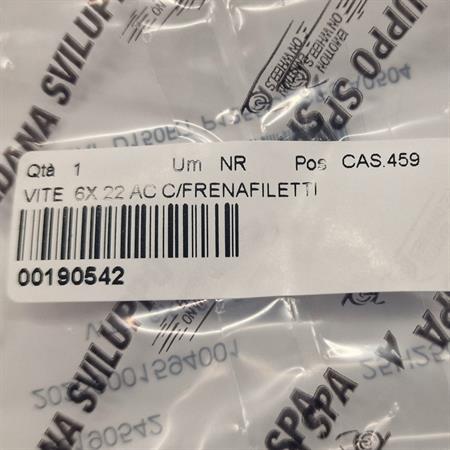 Vite bombata esagonale M6x22 mm Kymco con frena filetti per copri marmitta, ricambio 00190542 – Compatibile scooter Kymco