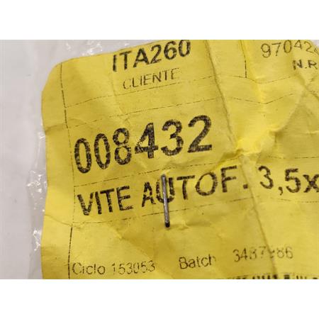 Vite autofilettante 3.5 x 9.5 (Piaggio Gilera), ricambio 008432